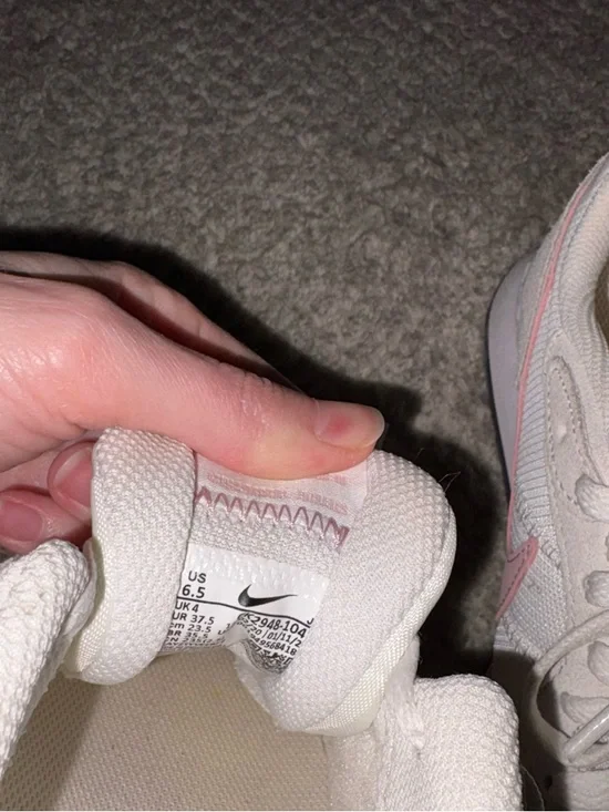 Nike Women's Cream and Pink Sneakers - Picture 7 of 9